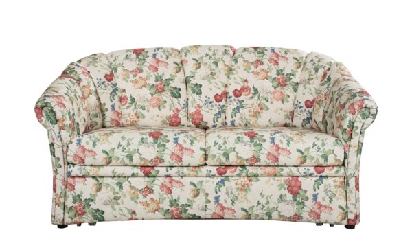 Geblümtes Schlafsofa beige/bunt - Webstoff