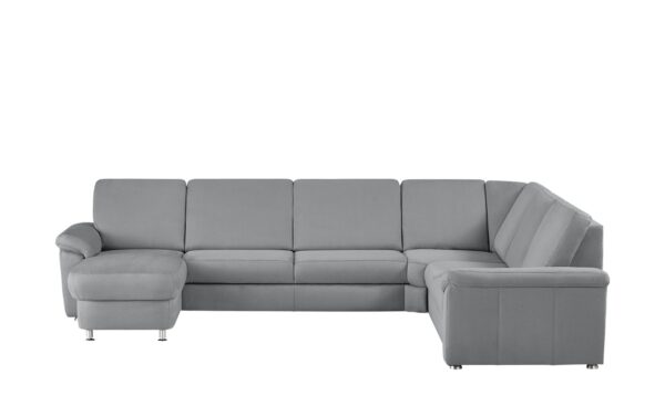 meinSofa Wohnlandschaft grau - Mikrofaser Rita