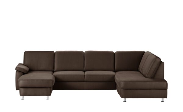 meinSofa Wohnlandschaft braun - Mikrofaser Oliver