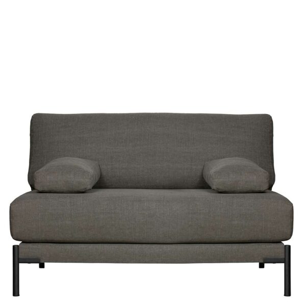 Zweisitzer Sofa in Anthrazit Webstoff Federkern