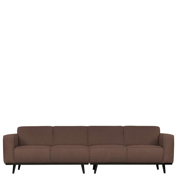 Federkern Sofa in Dunkelbraun Stoff modern