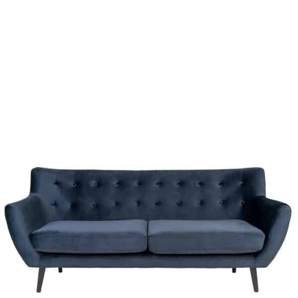 Wohnzimmer Couch in Dunkelblau 180 cm breit