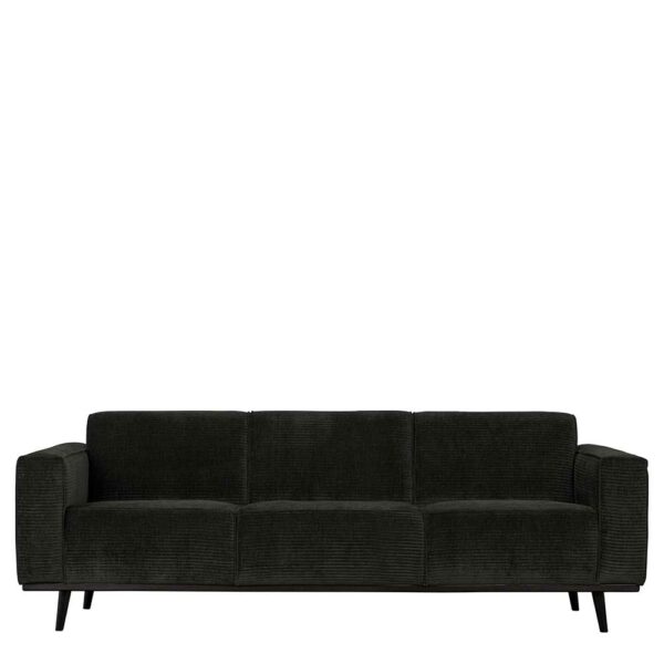 Dreisitzer Sofa in Dunkelgrau Breitcord Bezug