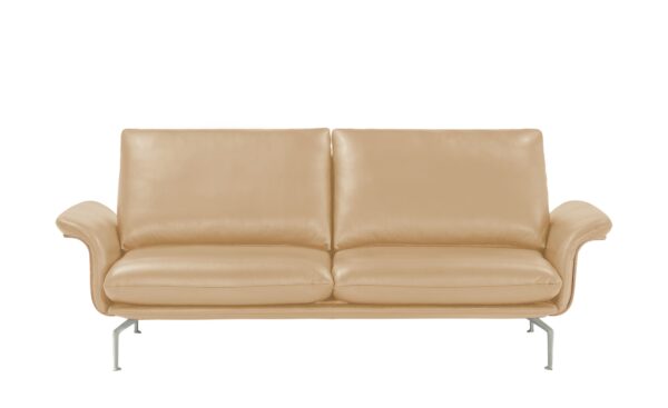 Nils Olsen Ledersofa  Alva ¦ beige Polstermöbel > Sofas > 2-Sitzer - Höffner