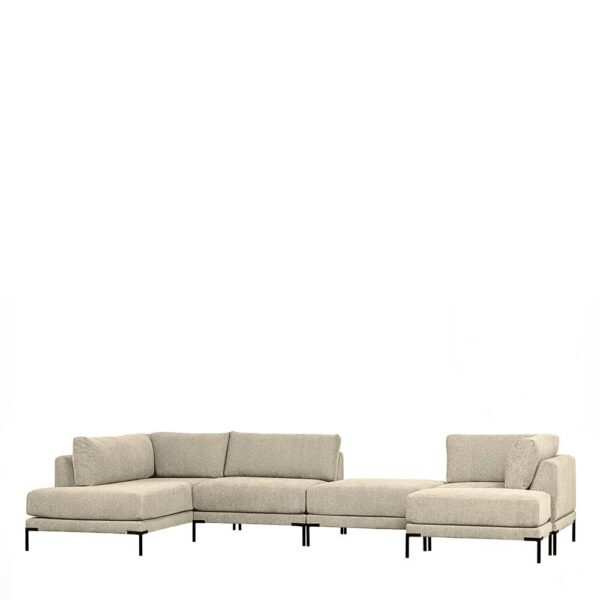 Sofa Kombination 5-teilig in Beige fünf Sitzplätzen (fünfteilig)